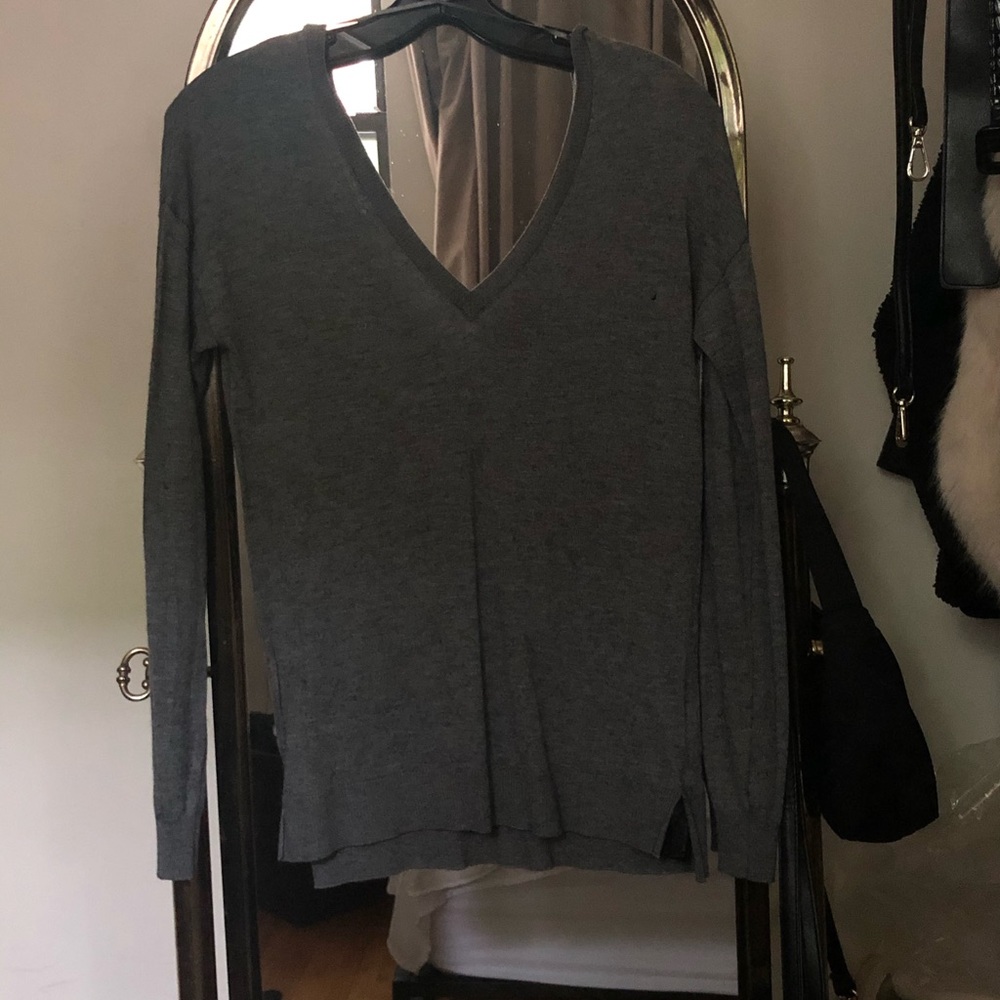 Grey sweater top